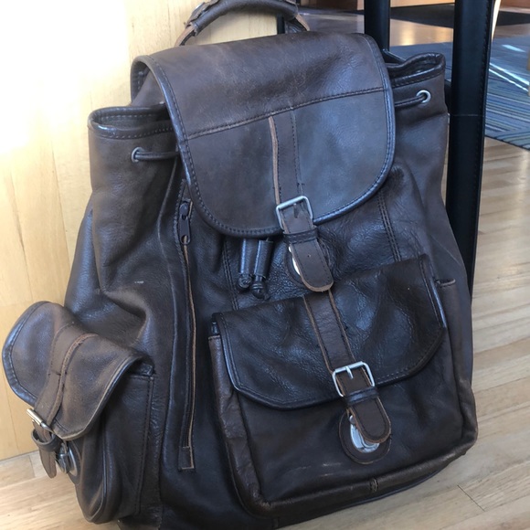 Handbags - Vintage Cowhide Leather Backpack/School Bag /Knapsack Unisex